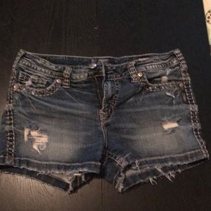 Silver Jean shorts